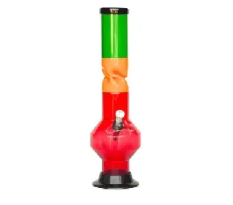 rasta polgyon twist acrylic bong